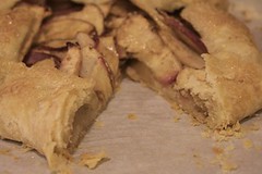 Sliced rustic apple pie