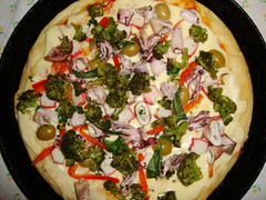 Pizza com muchos topping