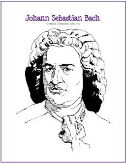 Johann Sebastian Bach | Free Composer Coloring Page (PDF)