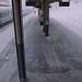 そろそろ列車が入線するので、雪掻きしていました