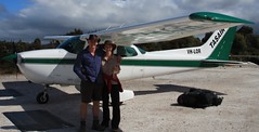 Phil and Ange flew with Tasair to Melaleuca
