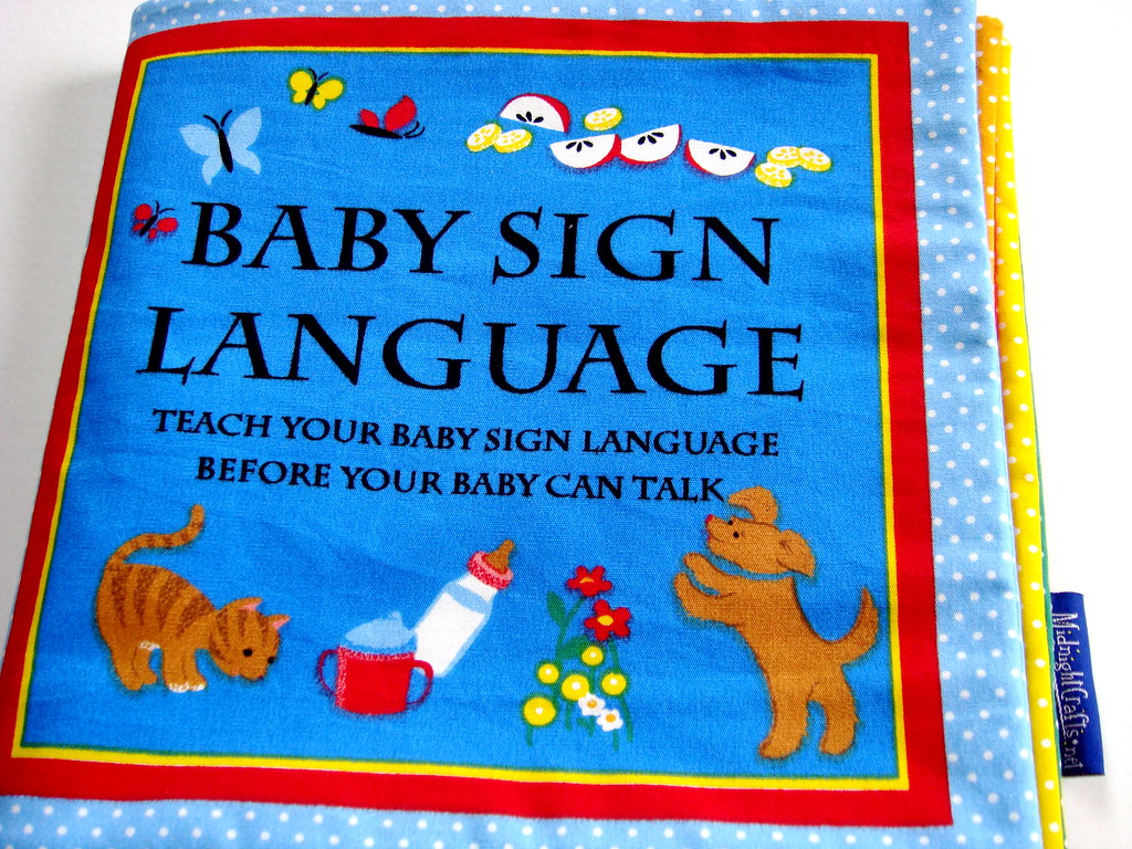A baby sign language book for Baby Elliot