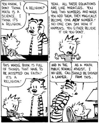 Calvin and Hobbes: Math Is a Religion