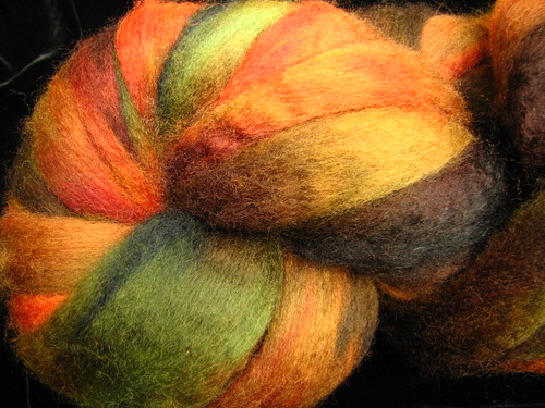 Scrumptious Hand Dyed BFL Wool Top Roving