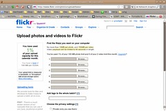 Flickr basic upload page