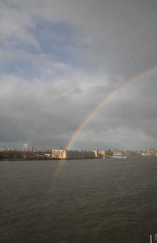 Rainbow reflected in the Thames