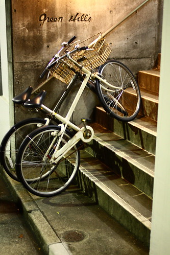 自転車と階段