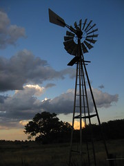 Windmill and clouds