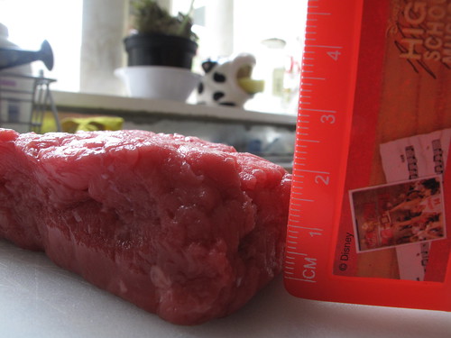 Steaks, measured