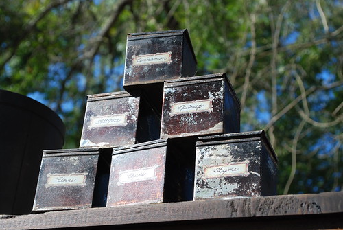 the estate of things chooses antique metal spice boxes