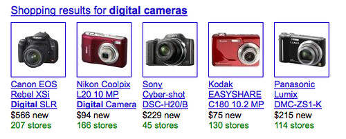 Google Product Search OneBox