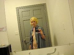 Hot Sexy Blonde Topless with a Shirt On and Panties