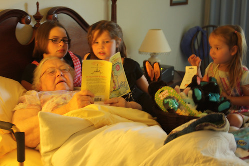 Reading with Great Grandma