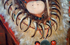 George Catlin, The White Cloud, Head Chief of the Iowas (detail of bearclaw necklace), 1844-45