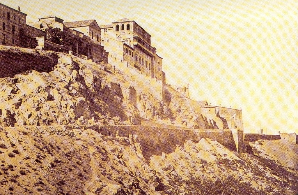 Convento de Santa Fe y Paseo del Miradero antes de la reforma de 1888. Cortesía de María Isabel Pérez del Pino