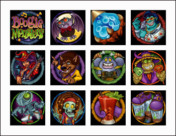 free Boogie Monsters slot game symbols