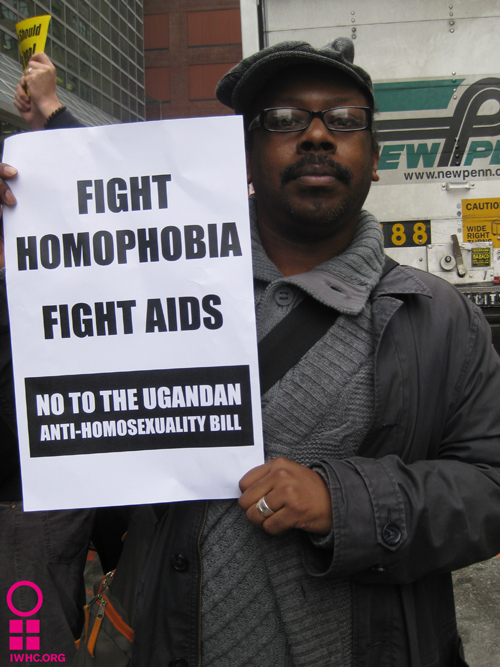 Damon Bolden at November 19th Rally Against Uganda’s Anti-Homosexuality Bill