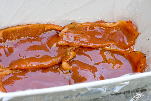 layer of tomato sauce