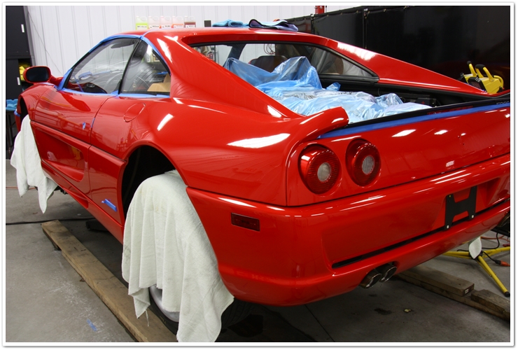 Ferrari 355 GTS taped up for detail