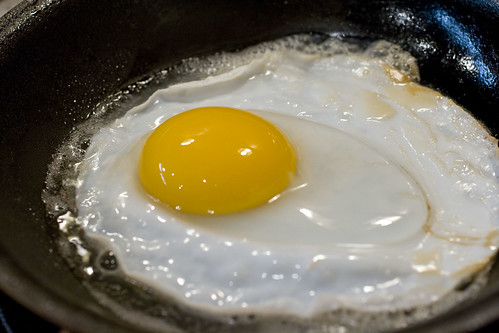 steam fry duck egg