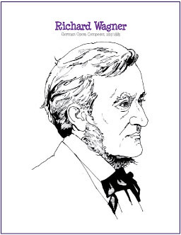 Richard Wagner (Composer) | Free Coloring Page