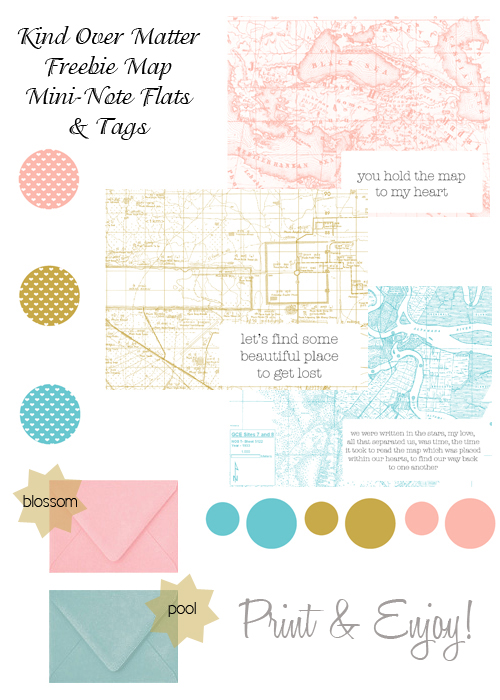 Freebie Printable : Mini-Map Love Note Flats!