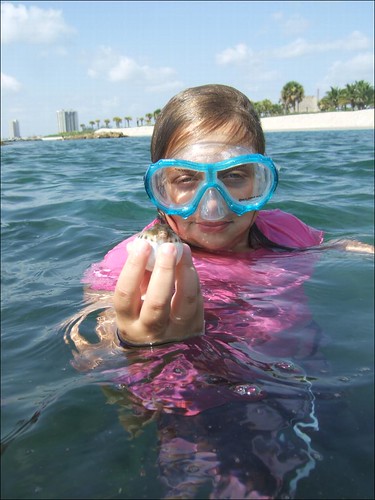 Emily with a pufferfish!