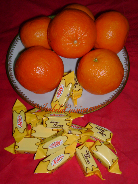 Crapes-cake with orange and caramel sauce