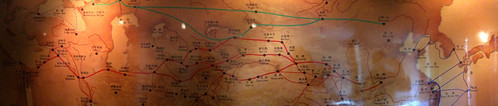 The Silk Road map at the Silk Museum in by Wesley Fryer, on Flickr