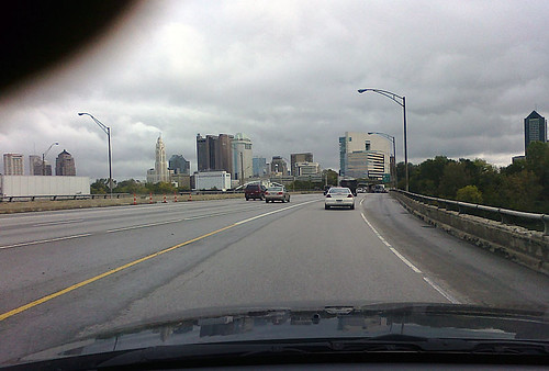 Driving through Columbus