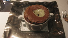 Gary Danko in San Francisco - Chocolate Souffle with two chocolate sauces