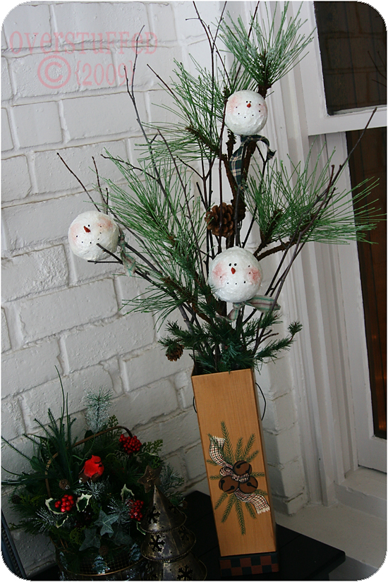 Snowman floral arrangement