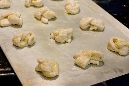 un-baked Garlic Knot dough