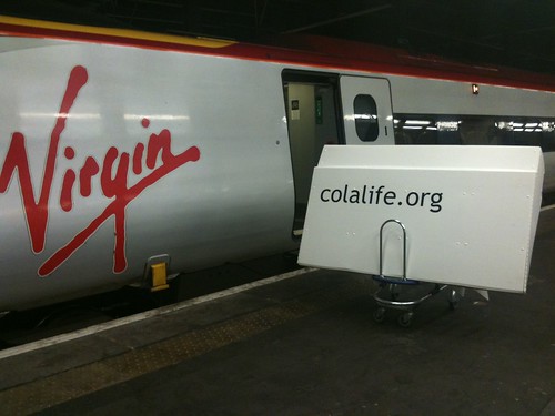 The AidPod about to board a Virgin Train