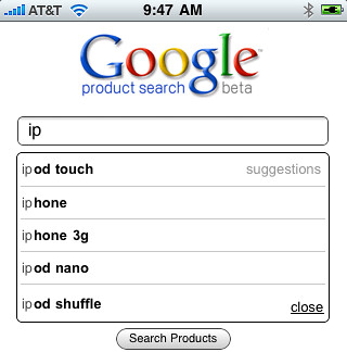 Google Mobile Product Search