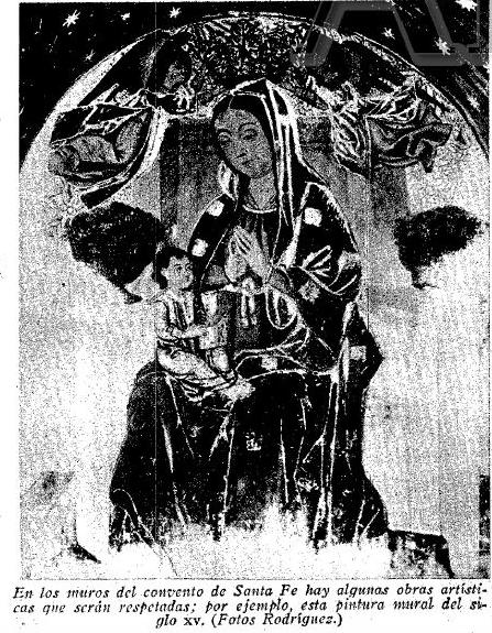 Pinturas en el Convento de Santa Fe a inicios del siglo XX. Diario ABC 