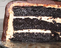 Chocolate almond-butter cake - inside