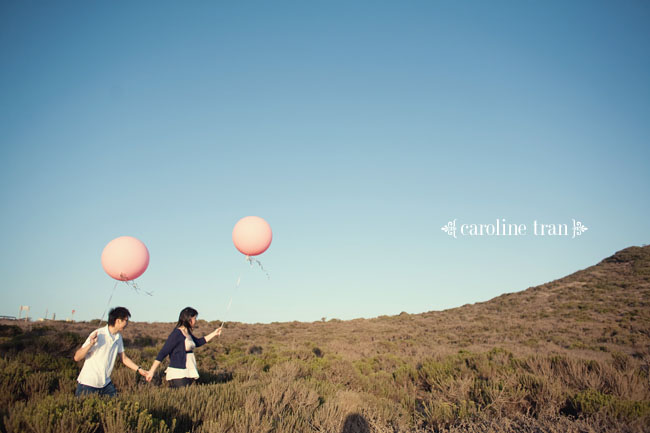malibu pink balloon engagement photo 15