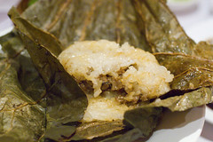 Sticky Rice in Lotus Leaves open