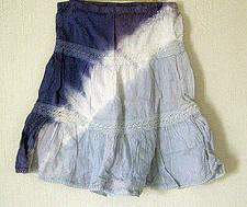 blue tie-dye little girls skirt