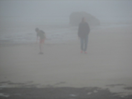beachwalk in the fog