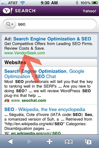 Yahoo Search Mobile Ads