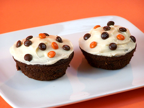 Double Chocolate Pumpkin Cupcakes