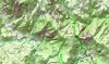 Carte de la partie Est de la Haute vallée du Cavu : massif de San Martinu, ruisseaux de Niffru, Radichella, ...