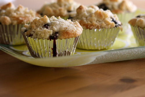 Browned Butter Fresh Blueberry Muffins