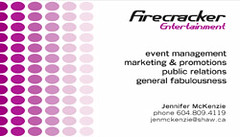 Firecracker Ent - logo/card design