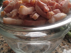 Drained bacon bits