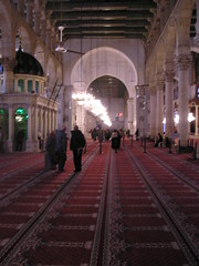 Omayyad mosque interior with the shrine of John the Baptist