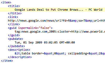 Google News Title RSS Trimming