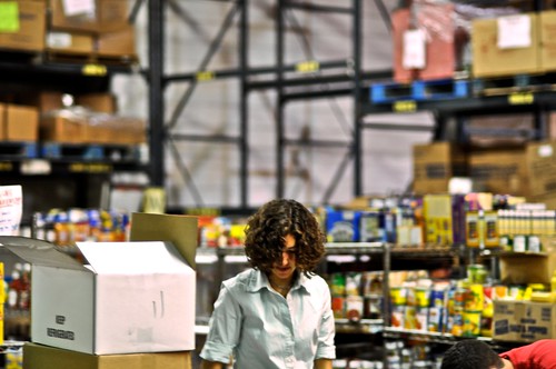 At Work in the Capital Area Foodbank Warehouse